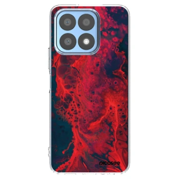 Picasee silikonski prozorni ovitek za Honor X8a - Organic red