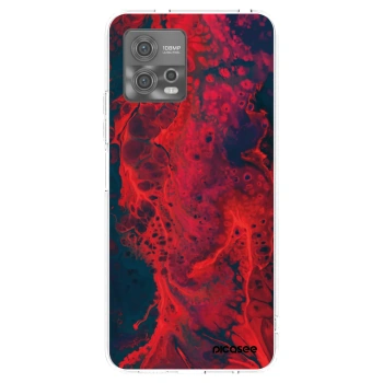 Picasee silikonski prozorni ovitek za Motorola Moto G72 - Organic red