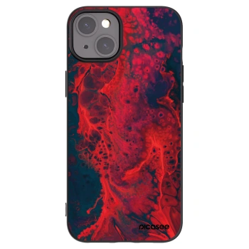 Picasee silikonski črni ovitek za Apple iPhone 15 Plus - Organic red