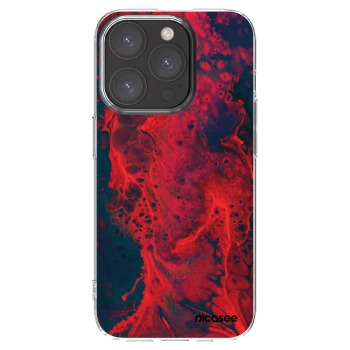 Picasee silikonski prozorni ovitek za Apple iPhone 15 Pro - Organic red