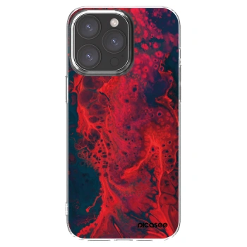 Picasee silikonski prozorni ovitek za Apple iPhone 15 Pro Max - Organic red