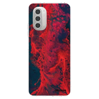 Picasee silikonski prozorni ovitek za Motorola Moto G51 - Organic red