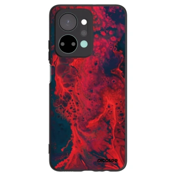 Picasee silikonski črni ovitek za Honor X7a - Organic red