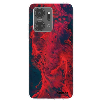 Picasee silikonski prozorni ovitek za Honor X7a - Organic red