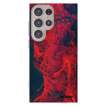 Picasee silikonski prozorni ovitek za Samsung Galaxy S24 Ultra S928B 5G - Organic red