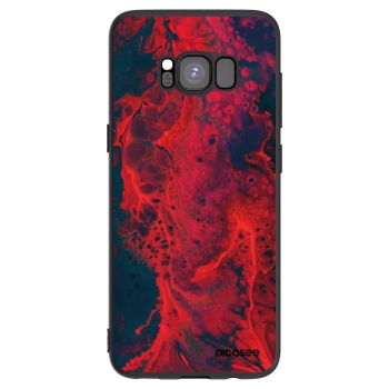 Picasee silikonski črni ovitek za Samsung Galaxy S8 G950F - Organic red