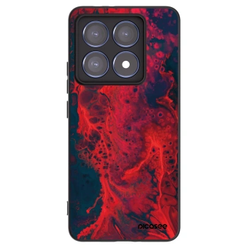 Picasee silikonski črni ovitek za Xiaomi 14T Pro - Organic red