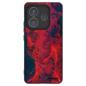 Picasee silikonski črni ovitek za Xiaomi Redmi Note 14 5G - Organic red
