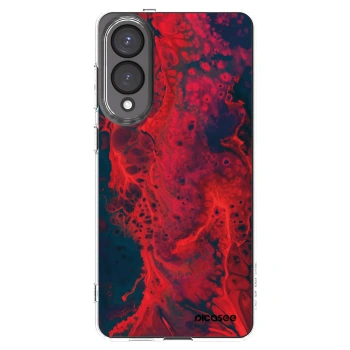 Picasee silikonski prozorni ovitek za Samsung Galaxy S25 Edge 5G - Organic red