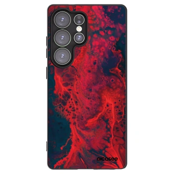 Picasee silikonski črni ovitek za Samsung Galaxy S25 Ultra 5G - Organic red