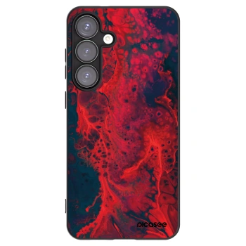 Picasee silikonski črni ovitek za Samsung Galaxy S25+ 5G - Organic red