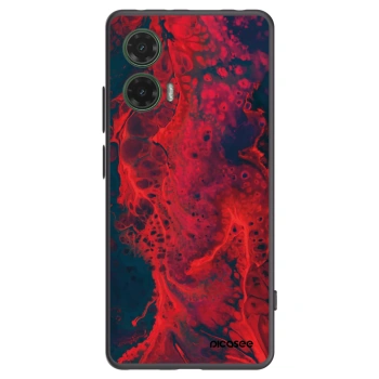 Picasee silikonski črni ovitek za Motorola Moto G35 5G - Organic red