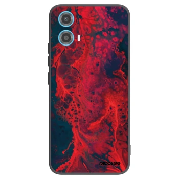 Picasee silikonski črni ovitek za Motorola Moto G34 5G - Organic red