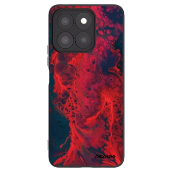 Picasee silikonski črni ovitek za Honor X8c - Organic red