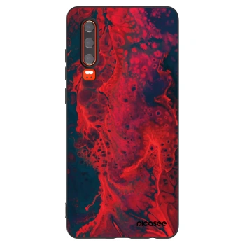 Picasee silikonski črni ovitek za Huawei P30 - Organic red