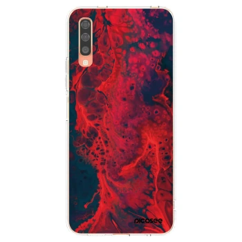 Picasee silikonski prozorni ovitek za Samsung Galaxy A70 A705F - Organic red