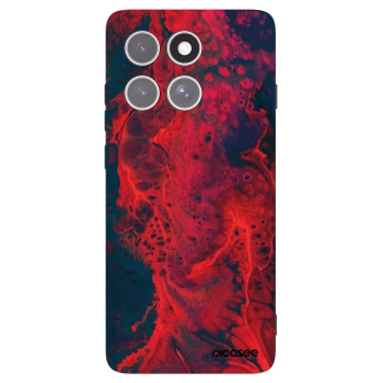 Picasee silikonski črni ovitek za Motorola Edge 60 Pro - Organic red