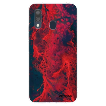 Picasee silikonski prozorni ovitek za Samsung Galaxy A40 A405F - Organic red