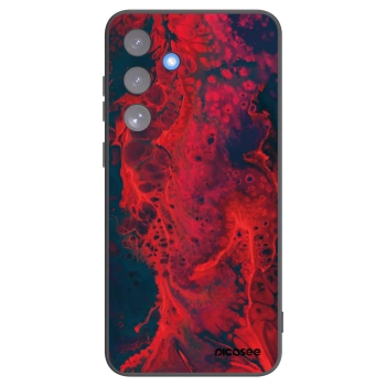 Picasee silikonski črni ovitek za Samsung Galaxy S25 FE 5G - Organic red