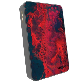Picasee Prenosna baterija z MagSafe 10 000 mAh Siva - Organic red