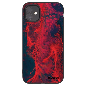 Picasee silikonski črni ovitek za Apple iPhone 11 - Organic red