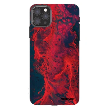 Picasee silikonski prozorni ovitek za Apple iPhone 11 Pro Max - Organic red