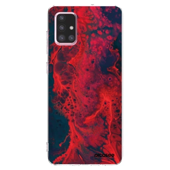 Picasee silikonski prozorni ovitek za Samsung Galaxy A71 A715F - Organic red