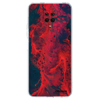 Picasee silikonski prozorni ovitek za Xiaomi Redmi Note 9 Pro - Organic red