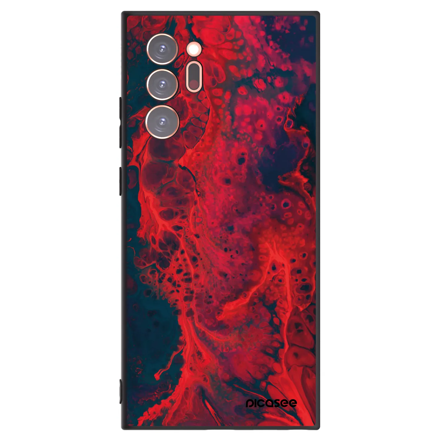 Picasee silikonski črni ovitek za Samsung Galaxy Note 20 Ultra - Organic red
