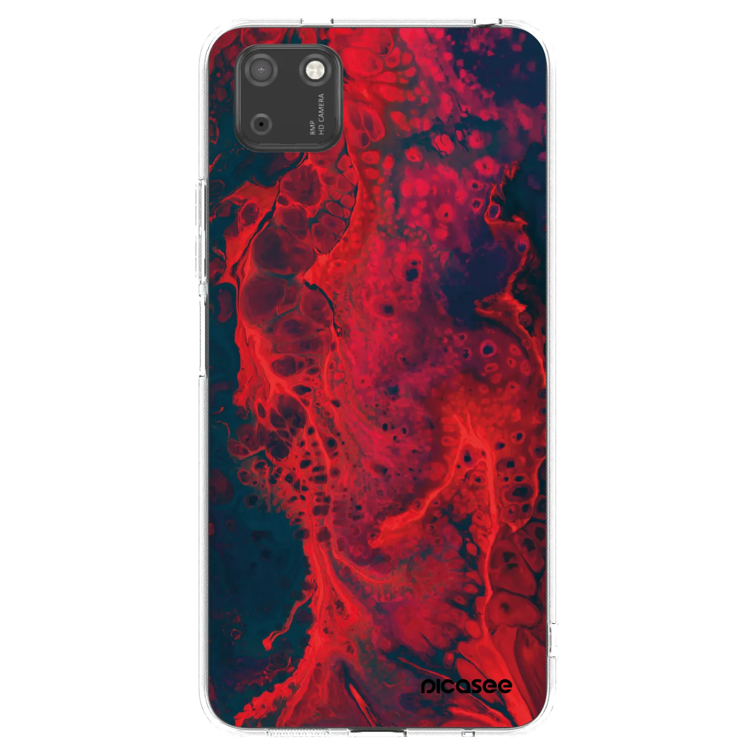 Picasee silikonski prozorni ovitek za Huawei Y5P - Organic red