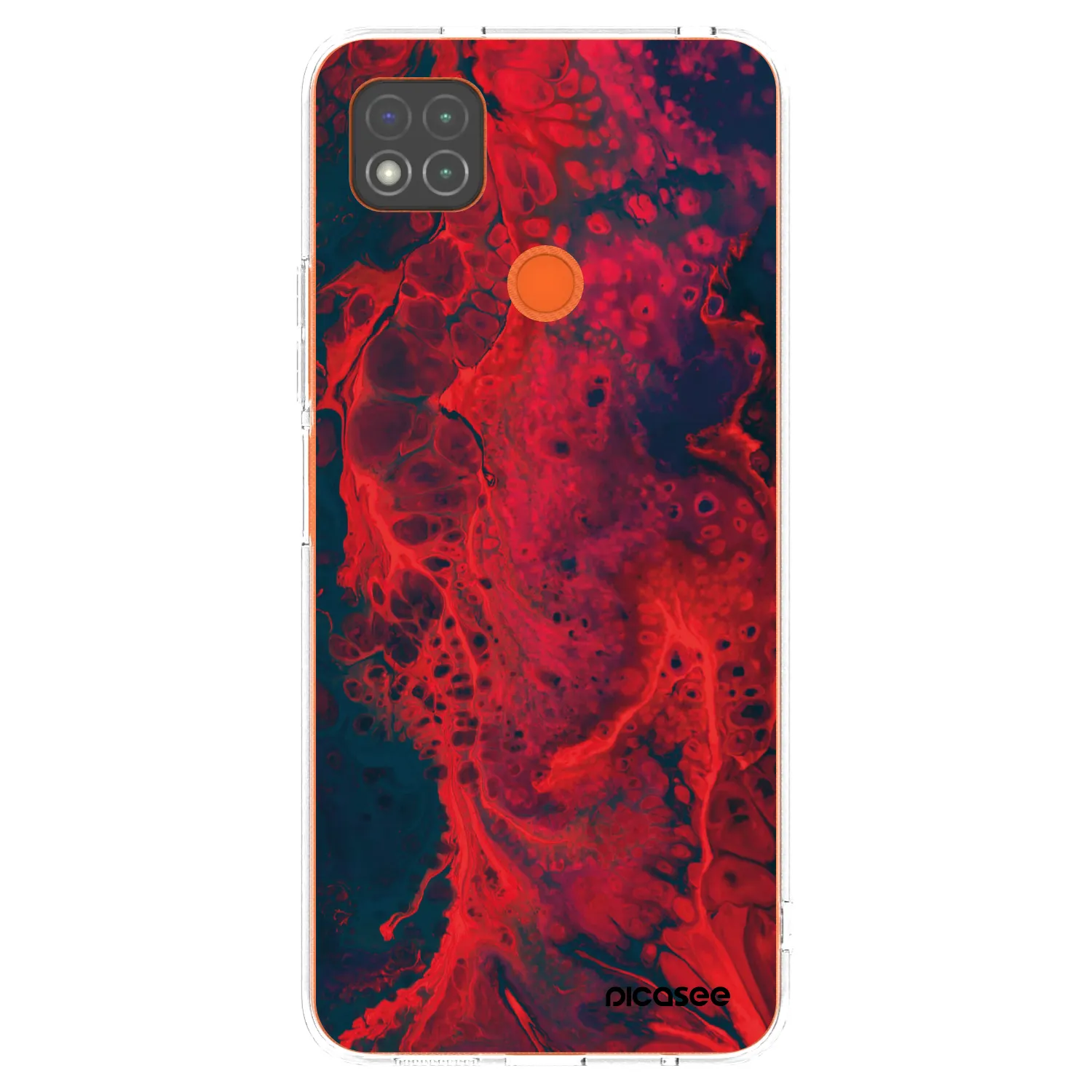 Picasee silikonski prozorni ovitek za Xiaomi Redmi 9C - Organic red