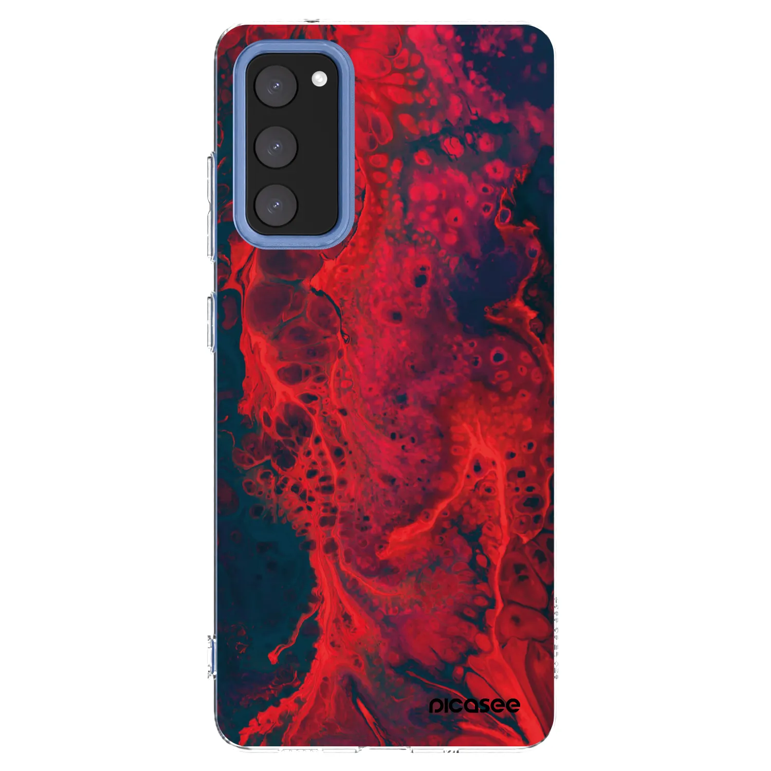 Picasee silikonski prozorni ovitek za Samsung Galaxy S20 FE - Organic red