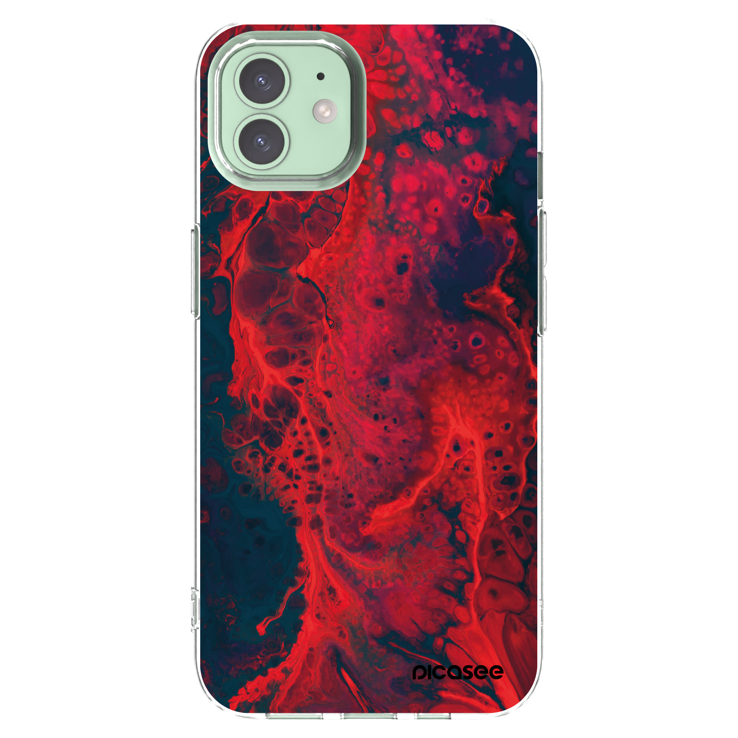 Picasee silikonski prozorni ovitek za Apple iPhone 12 Pro - Organic red
