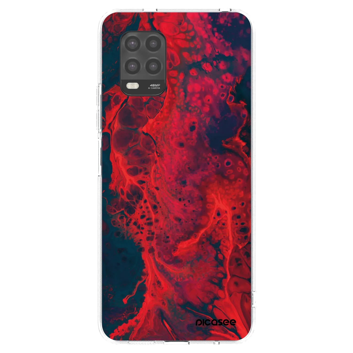 Picasee silikonski prozorni ovitek za Xiaomi Mi 10 Lite - Organic red