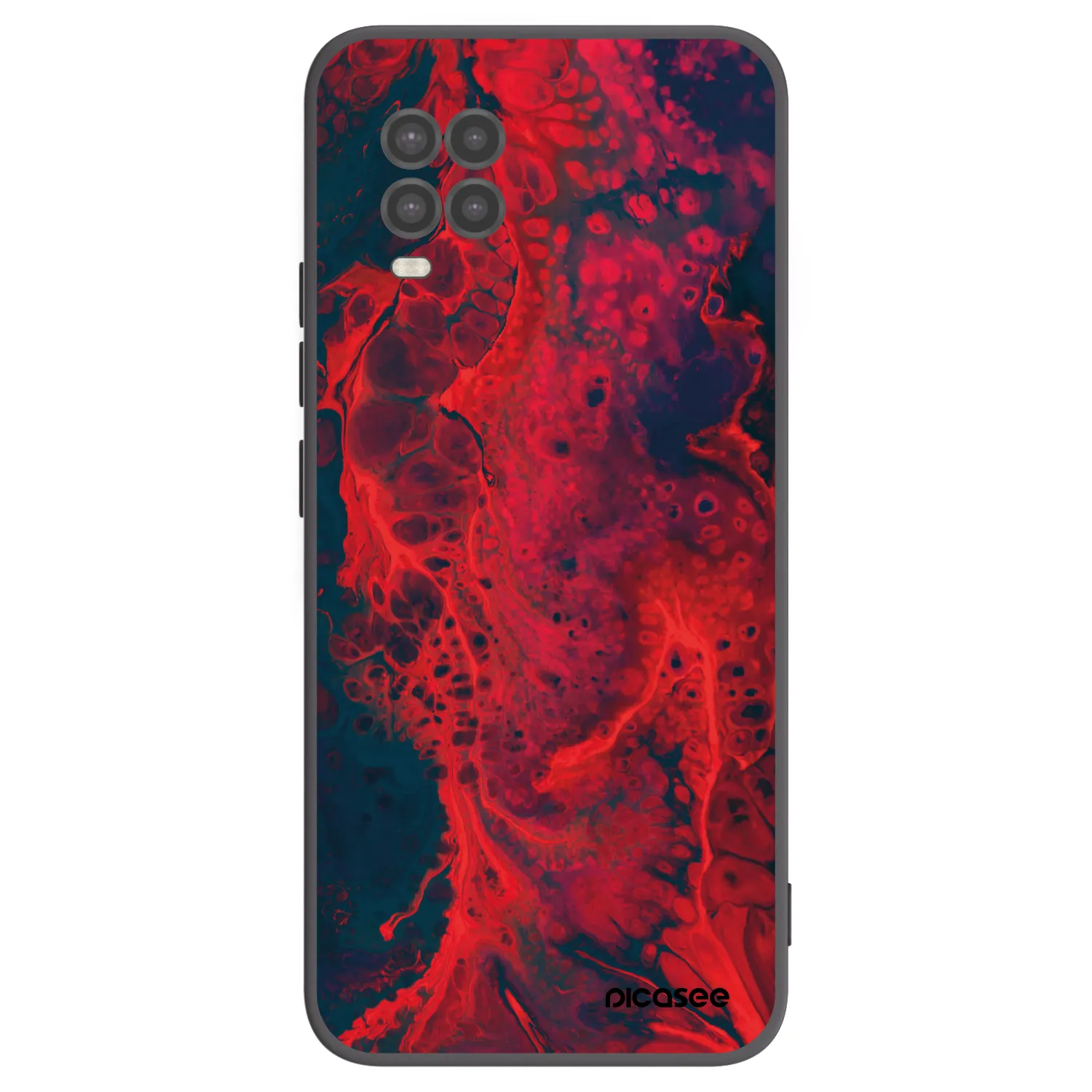 Picasee silikonski črni ovitek za Xiaomi Mi 10 Lite - Organic red