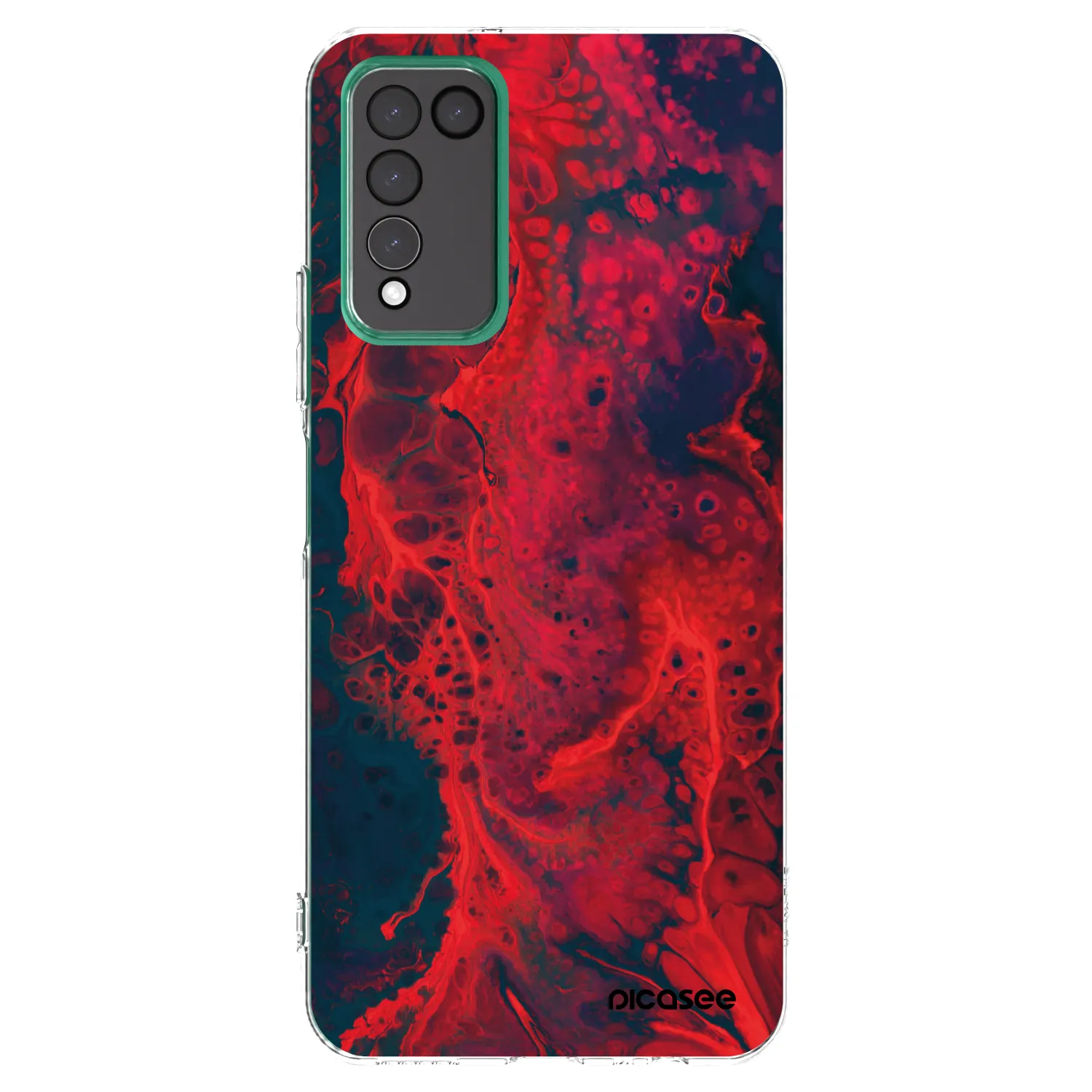 Picasee silikonski prozorni ovitek za Honor 10X Lite - Organic red