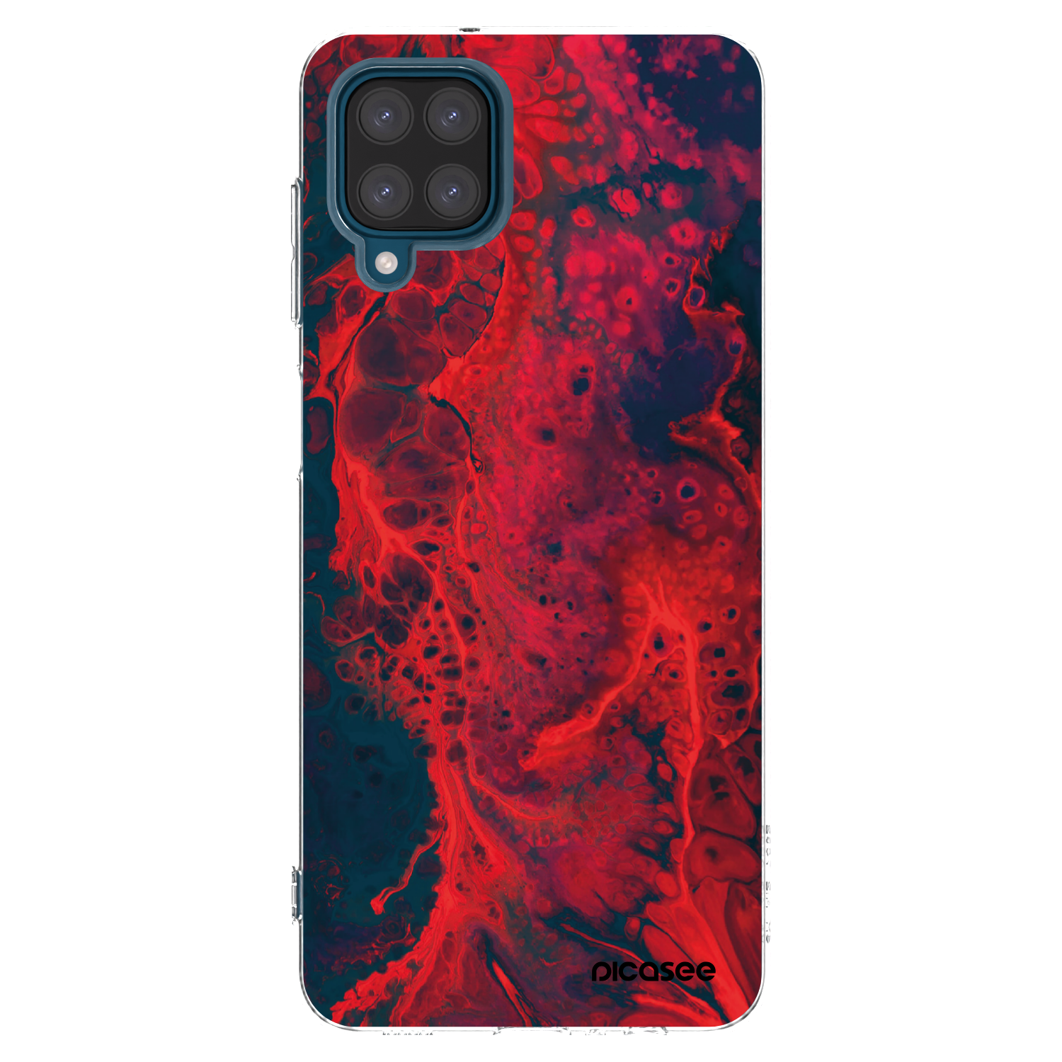 Picasee silikonski prozorni ovitek za Samsung Galaxy A12 A125F - Organic red