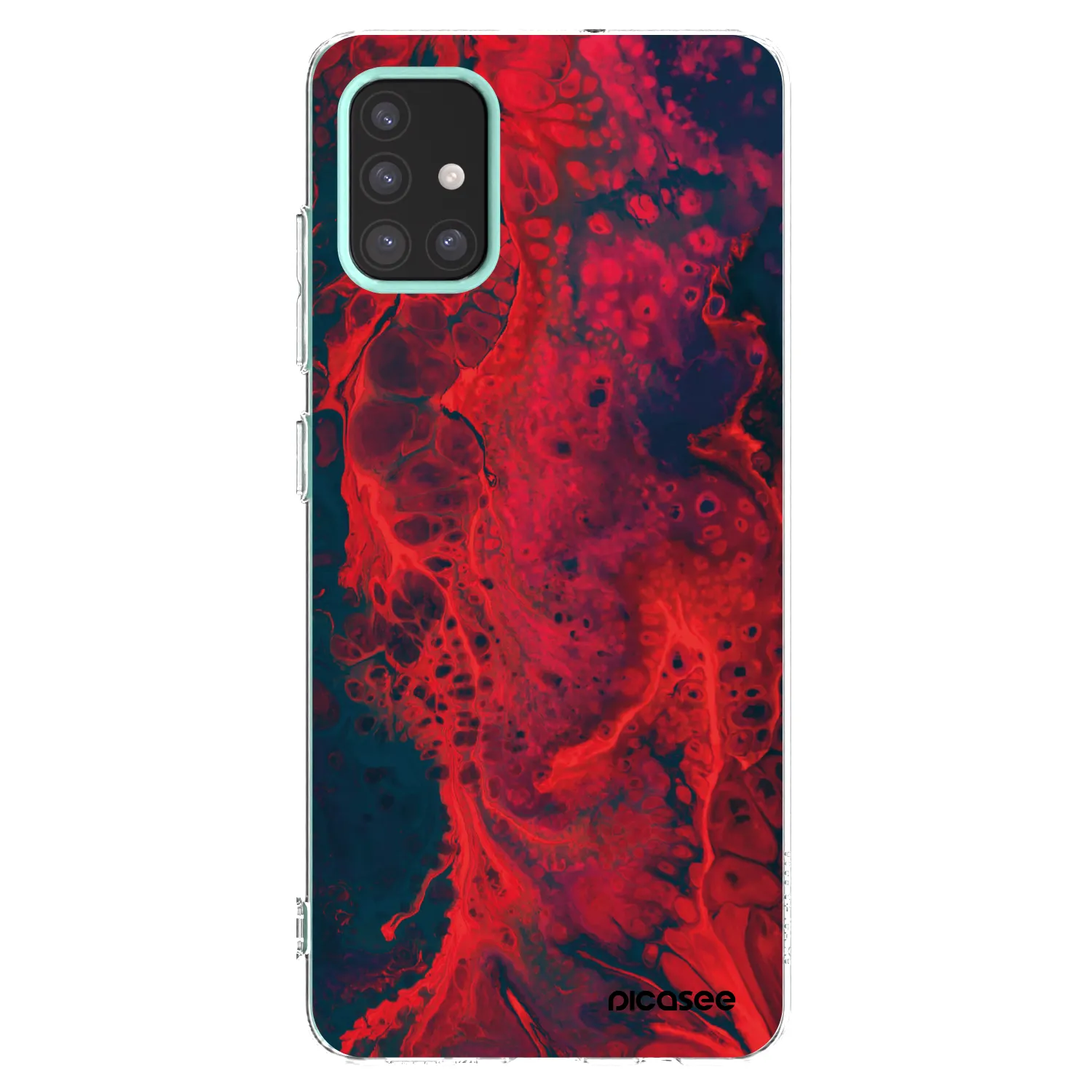 Picasee silikonski prozorni ovitek za Samsung Galaxy M31s - Organic red