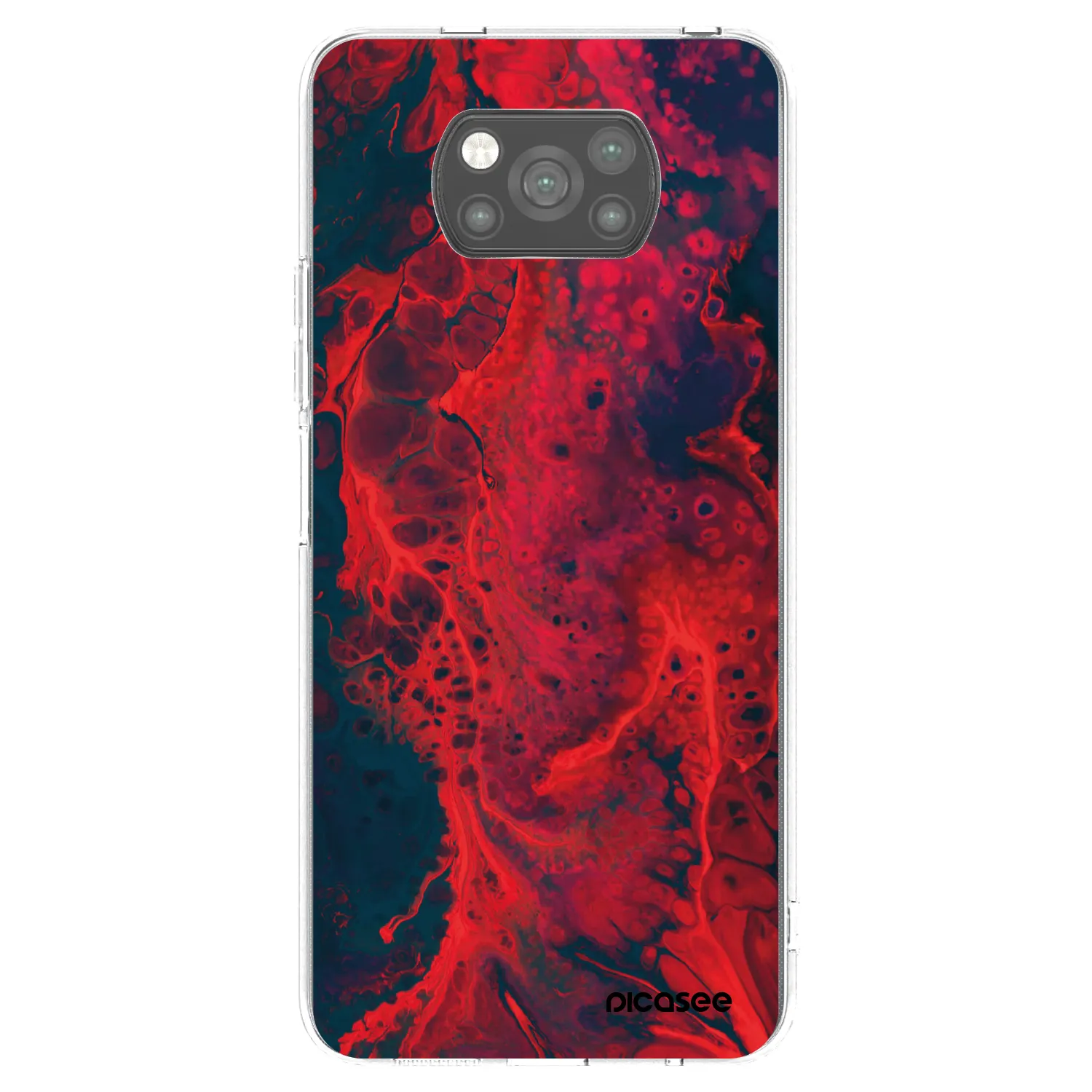 Picasee silikonski črni ovitek za Xiaomi Poco X3 Pro - Organic red