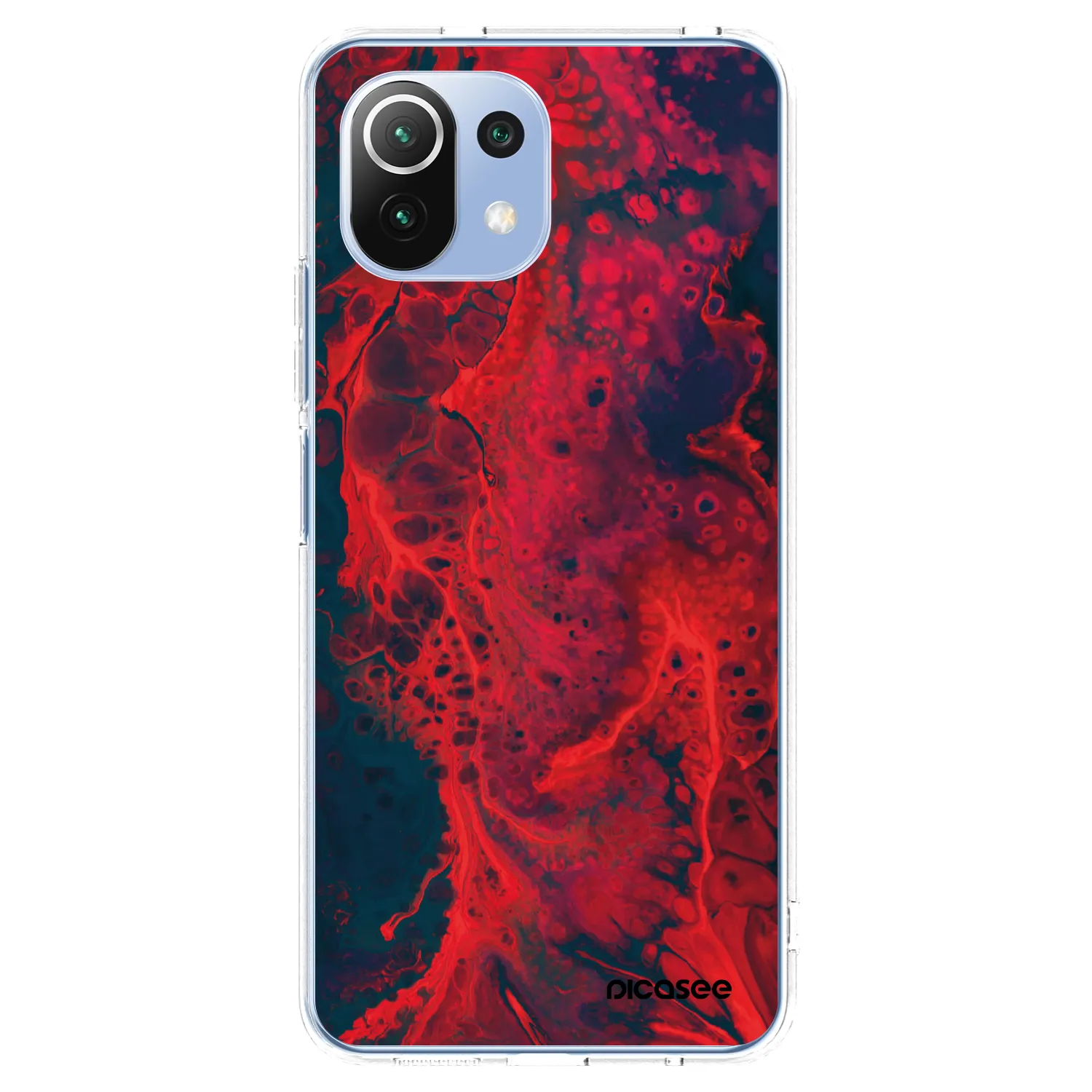 Picasee silikonski prozorni ovitek za Xiaomi Mi 11 Lite - Organic red