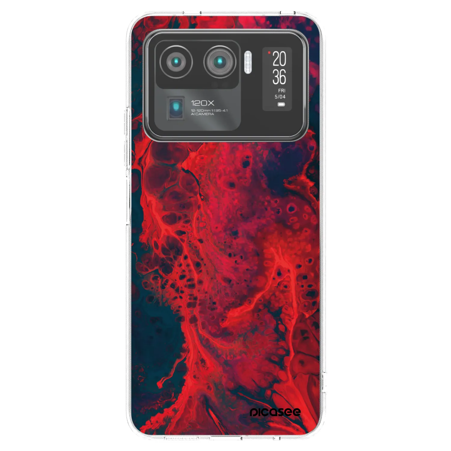 Picasee silikonski prozorni ovitek za Xiaomi Mi 11 Ultra - Organic red
