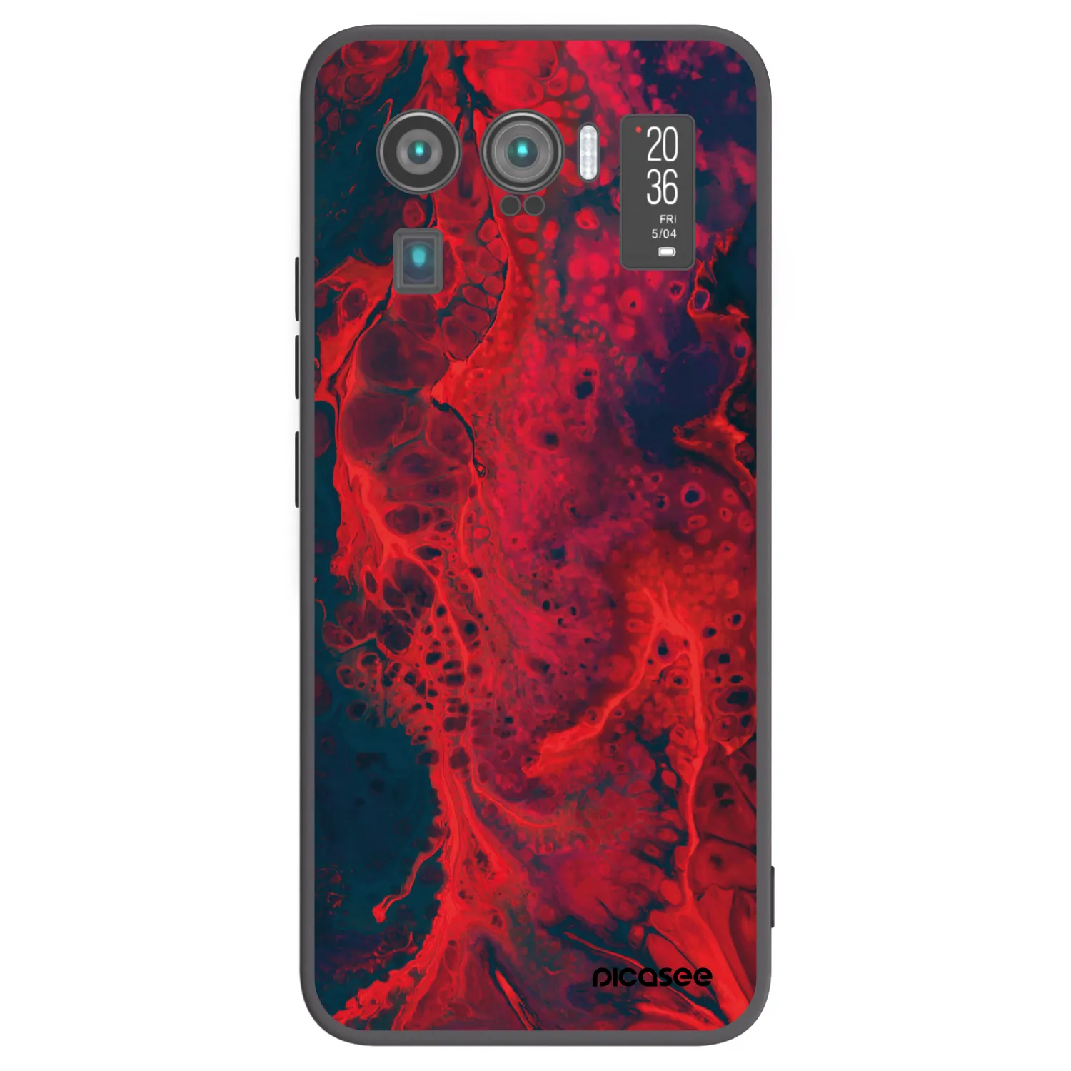 Picasee silikonski črni ovitek za Xiaomi Mi 11 Ultra - Organic red