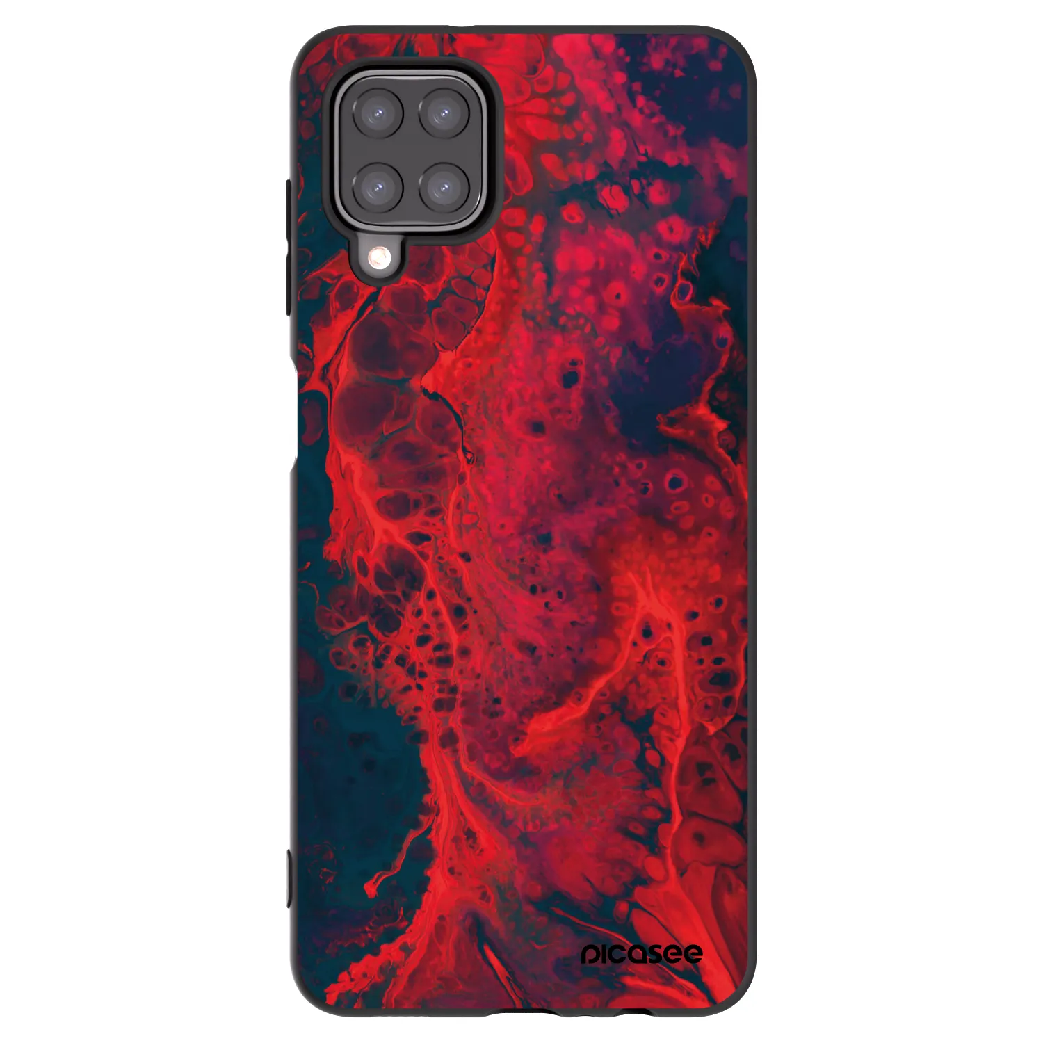 Picasee silikonski črni ovitek za Samsung Galaxy M12 M127F - Organic red