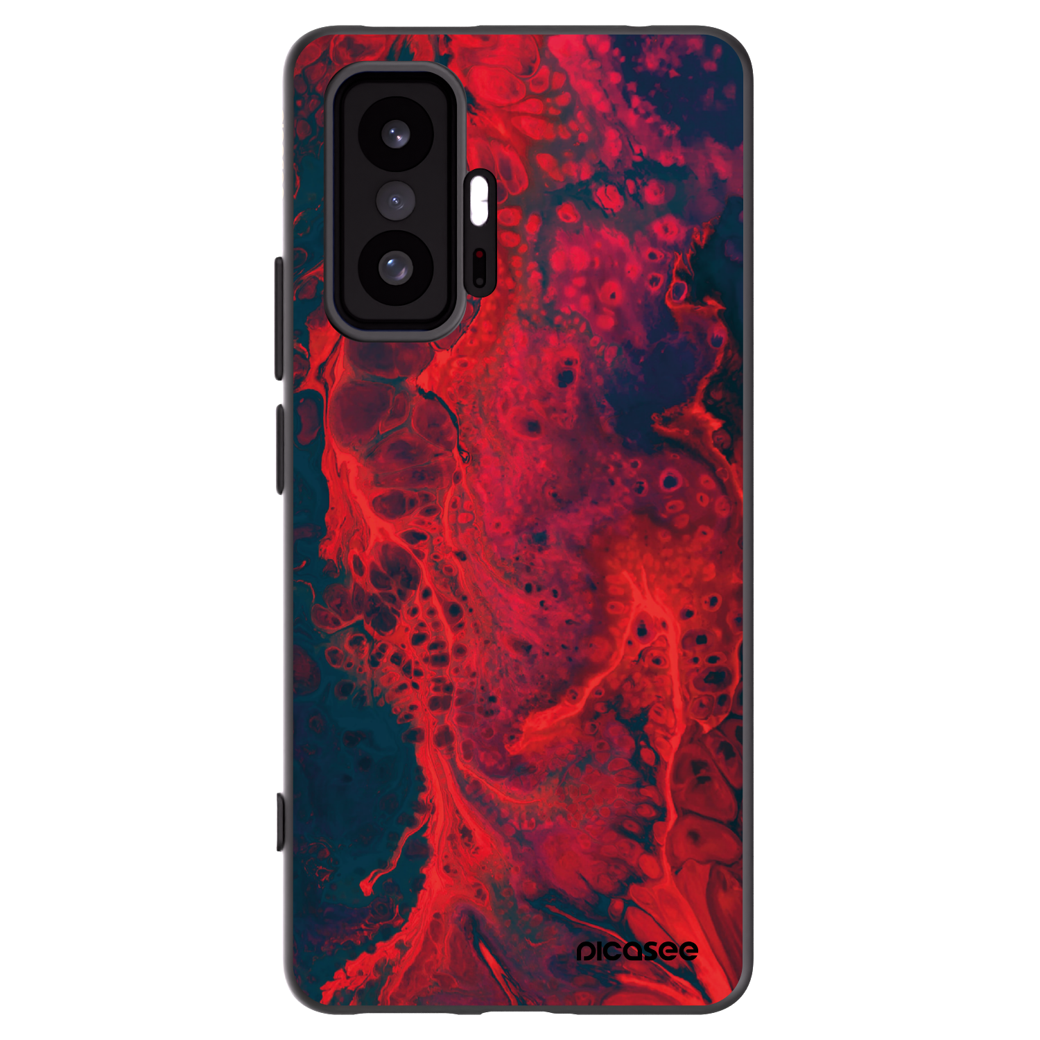 Picasee silikonski črni ovitek za Xiaomi 11T - Organic red