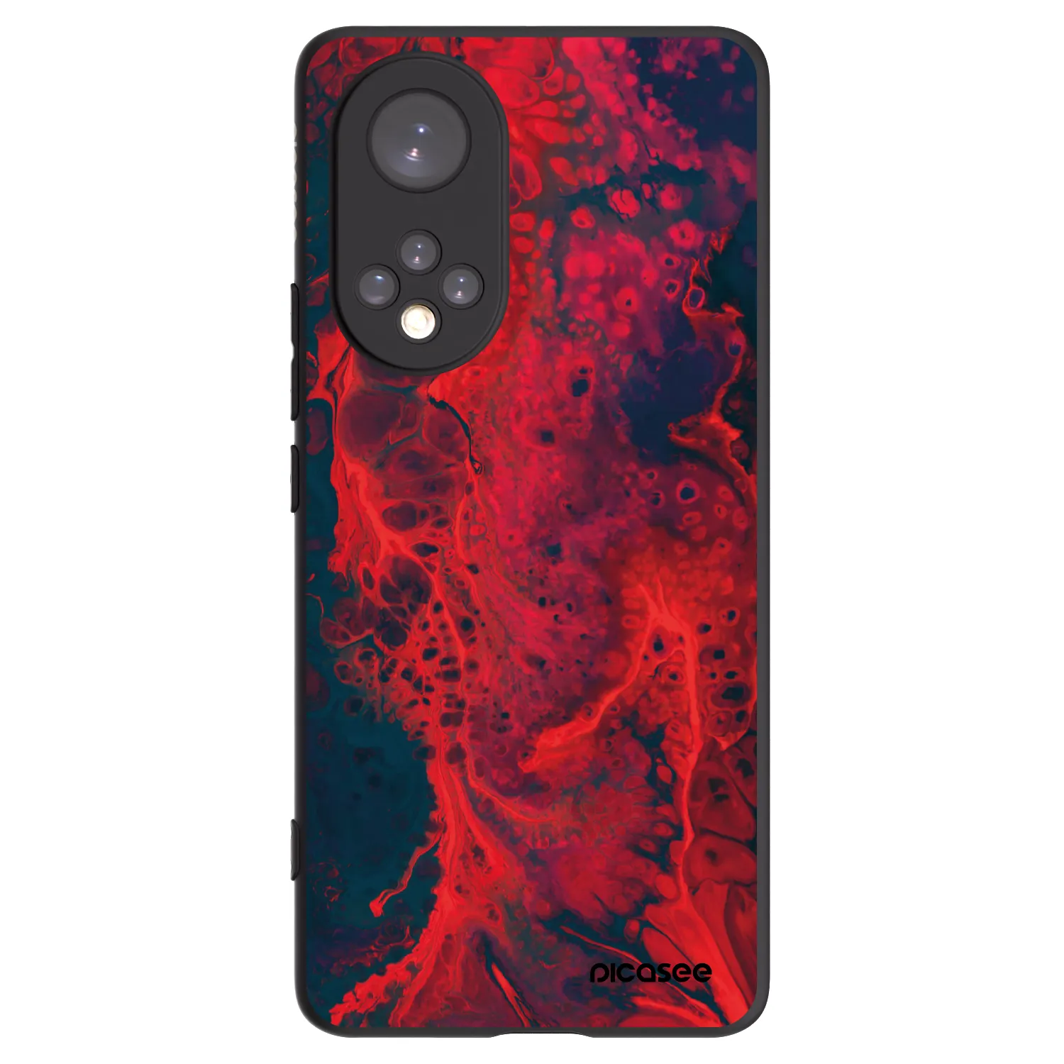 Picasee silikonski črni ovitek za Huawei Nova 9 - Organic red