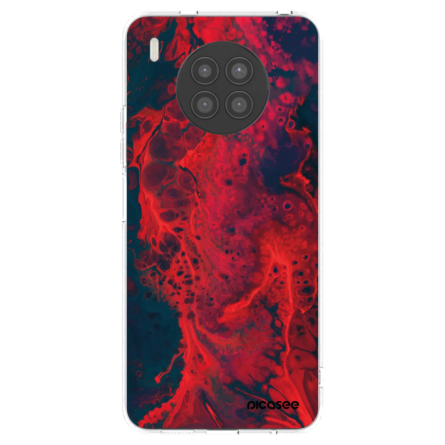 Picasee silikonski prozorni ovitek za Huawei Nova 8i - Organic red