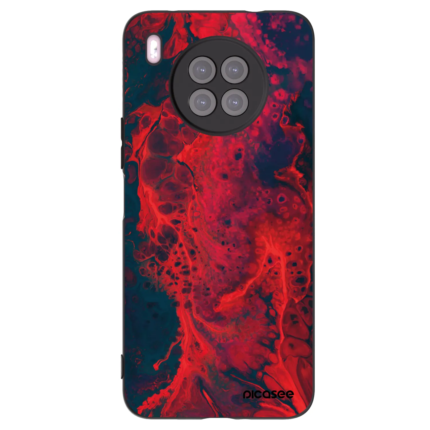 Picasee silikonski črni ovitek za Huawei Nova 8i - Organic red