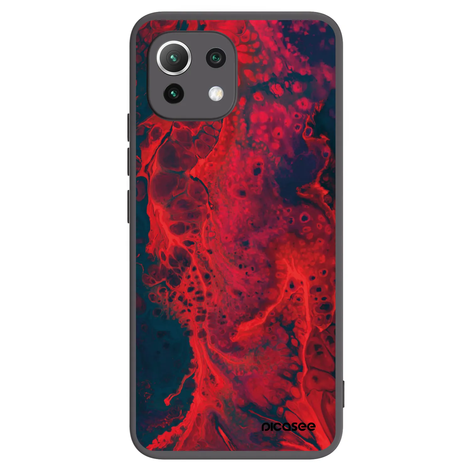 Picasee silikonski črni ovitek za Xiaomi 11 Lite 5G NE - Organic red