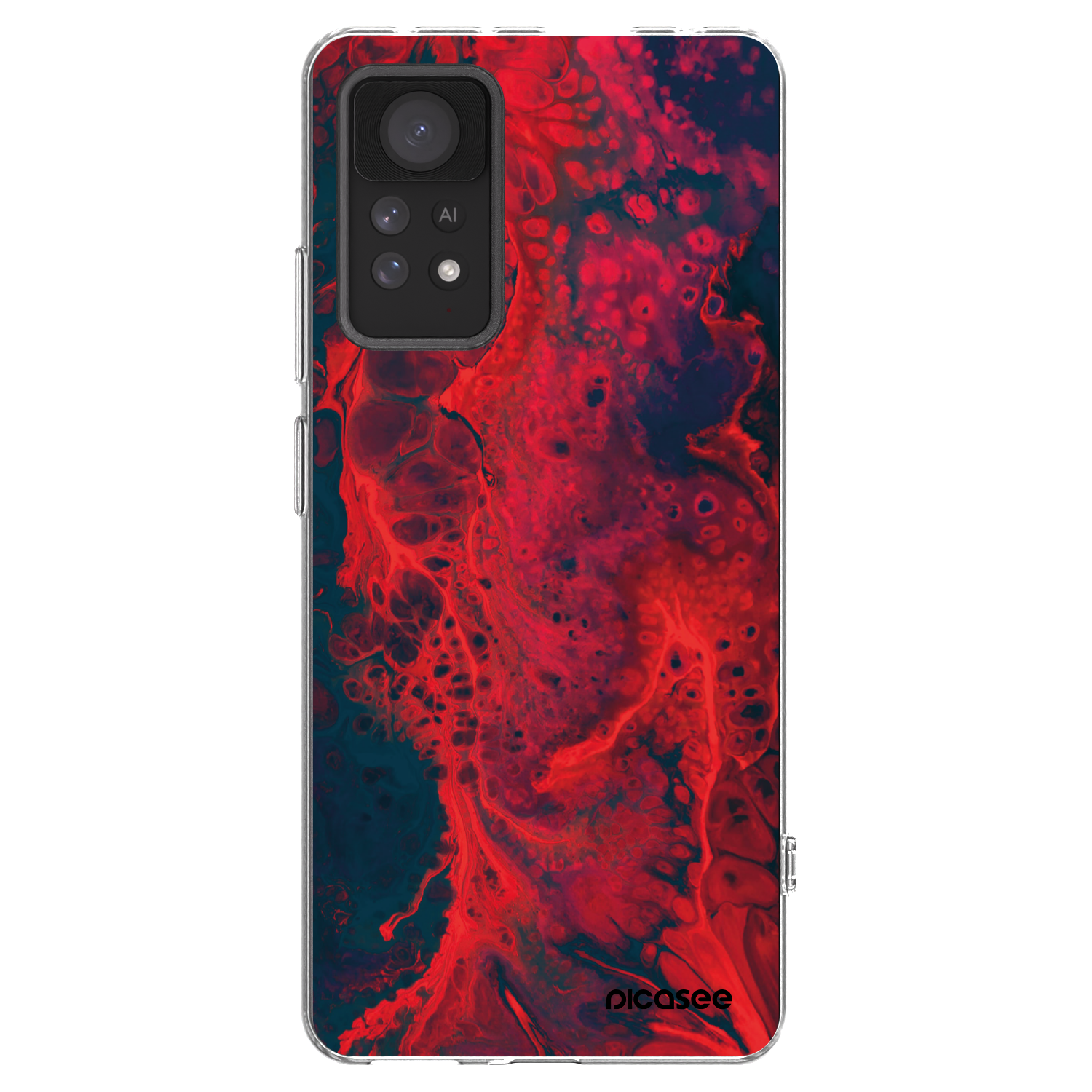 Picasee silikonski prozorni ovitek za Xiaomi Redmi Note 11 Pro 5G - Organic red