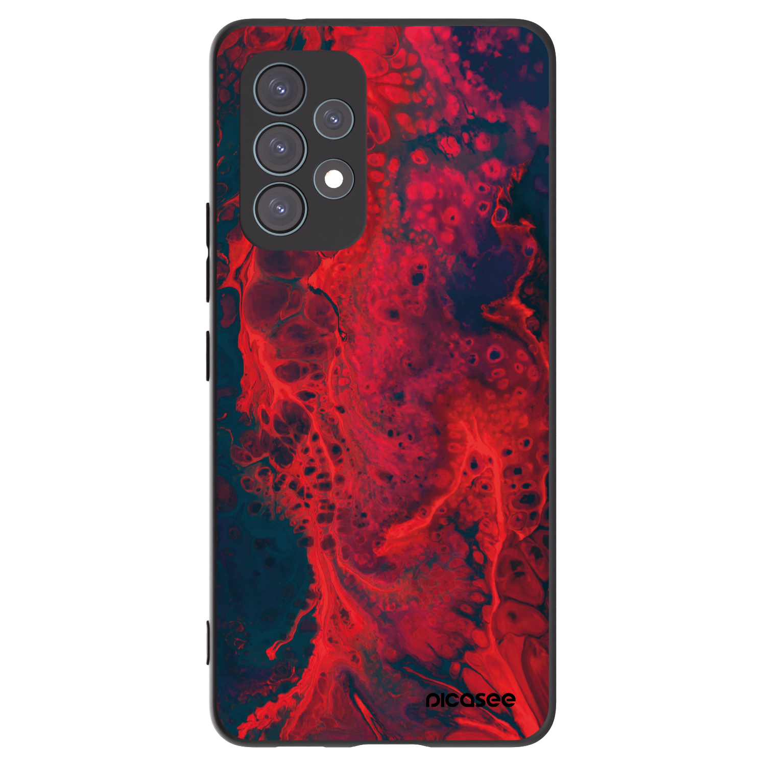 Picasee silikonski črni ovitek za Samsung Galaxy A53 5G A536 - Organic red